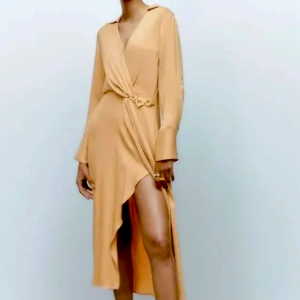 NWT Zara Satin Effect Midi Dress Sz XXL